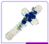 White & Royal Blue 4ft Cross